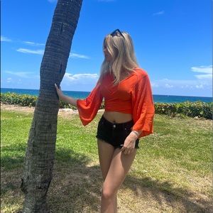 windsor orange tie shirt